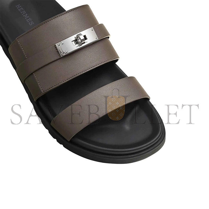 H**me5 jackson sandal in calfskin with palladium plated buckle